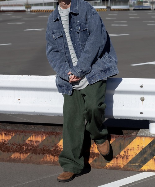 Perushu(ペルーシュ)の「ルーズボーダー裏起毛スウェット(スウェット・メンズ・ベージュ/ネイビー/グレー・MEDIUM/LARGE)」の14枚目の写真