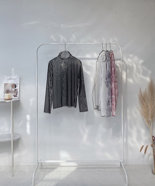 AS KNOW AS plus（アズノゥアズプラス）の「○アソート ネットシアープルオーバー（Tシャツ/カットソー・レディース・ピンク系その他/ホワイト×ブラック/ブラック×ホワイト/グレー系その他・FREE）」の3枚目の写真