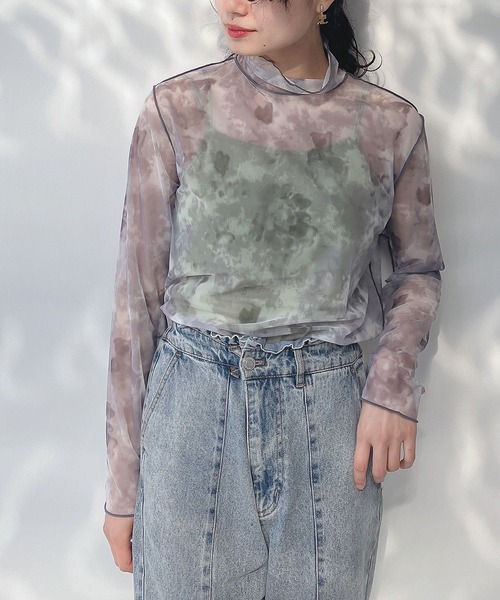 AS KNOW AS plus（アズノゥアズプラス）の「○アソート ネットシアープルオーバー（Tシャツ/カットソー・レディース・ピンク系その他/ホワイト×ブラック/ブラック×ホワイト/グレー系その他・FREE）」の5枚目の写真