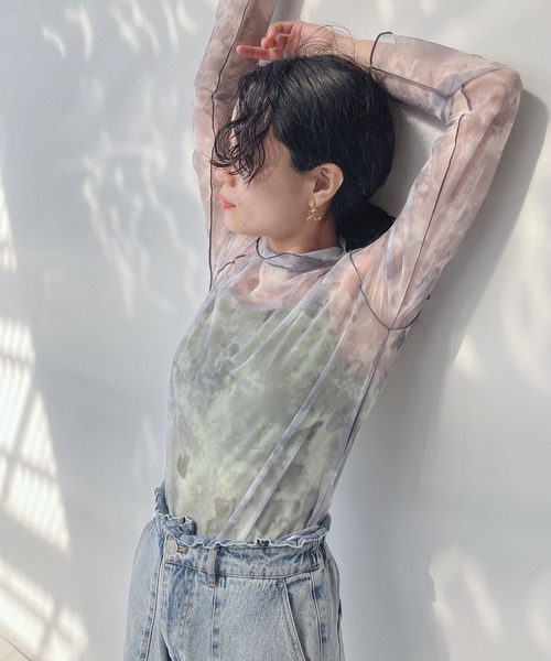 AS KNOW AS plus（アズノゥアズプラス）の「○アソート ネットシアープルオーバー（Tシャツ/カットソー・レディース・ピンク系その他/ホワイト×ブラック/ブラック×ホワイト/グレー系その他・FREE）」の8枚目の写真