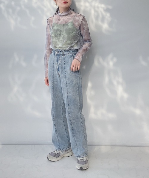 AS KNOW AS plus（アズノゥアズプラス）の「○アソート ネットシアープルオーバー（Tシャツ/カットソー・レディース・ピンク系その他/ホワイト×ブラック/ブラック×ホワイト/グレー系その他・FREE）」の9枚目の写真