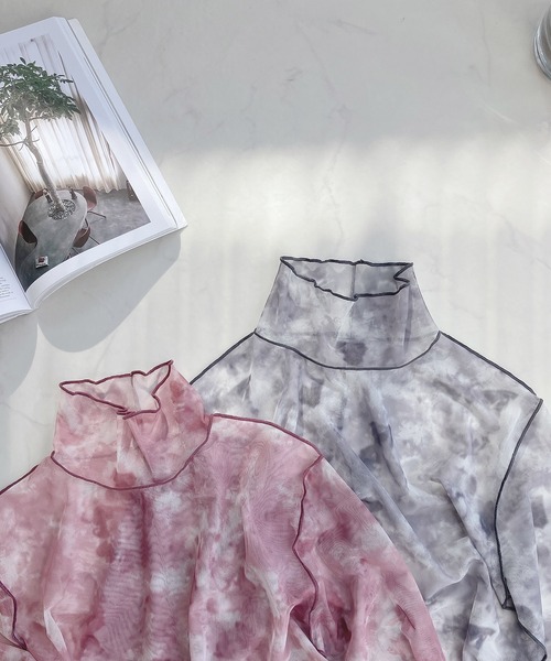 AS KNOW AS plus（アズノゥアズプラス）の「○アソート ネットシアープルオーバー（Tシャツ/カットソー・レディース・ピンク系その他/ホワイト×ブラック/ブラック×ホワイト/グレー系その他・FREE）」の11枚目の写真