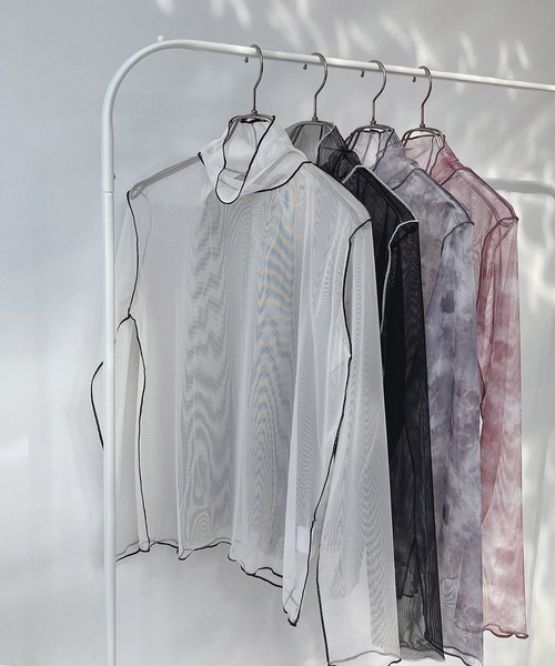 AS KNOW AS plus（アズノゥアズプラス）の「○アソート ネットシアープルオーバー（Tシャツ/カットソー・レディース・ピンク系その他/ホワイト×ブラック/ブラック×ホワイト/グレー系その他・FREE）」の16枚目の写真