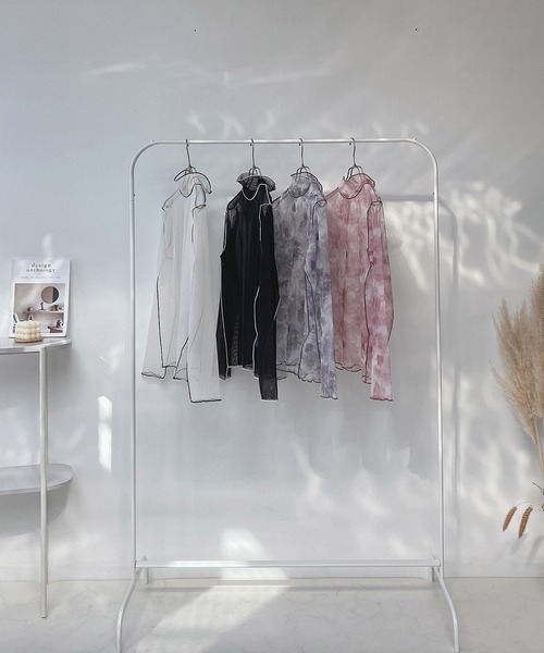 AS KNOW AS plus（アズノゥアズプラス）の「○アソート ネットシアープルオーバー（Tシャツ/カットソー・レディース・ピンク系その他/ホワイト×ブラック/ブラック×ホワイト/グレー系その他・FREE）」の21枚目の写真