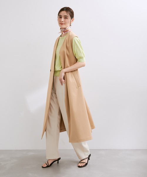 ROPE'（ロペ）の「【洗える】カーブラインカラーチノデニムパンツ（チノパンツ・レディース・ピンク系その他2/クリーム・36/38）」の9枚目の写真