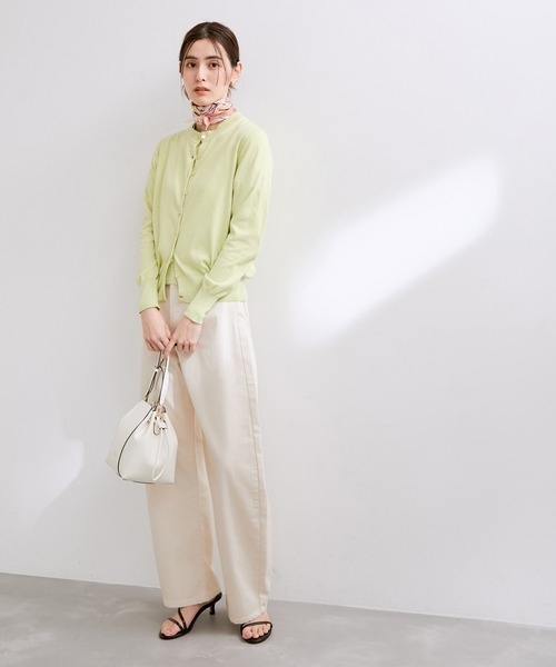 ROPE'（ロペ）の「【洗える】カーブラインカラーチノデニムパンツ（チノパンツ・レディース・ピンク系その他2/クリーム・36/38）」の16枚目の写真