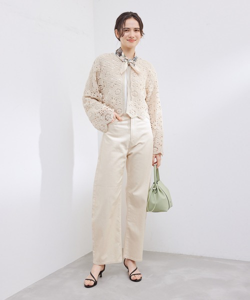 ROPE'（ロペ）の「【洗える】カーブラインカラーチノデニムパンツ（チノパンツ・レディース・ピンク系その他2/クリーム・36/38）」の17枚目の写真