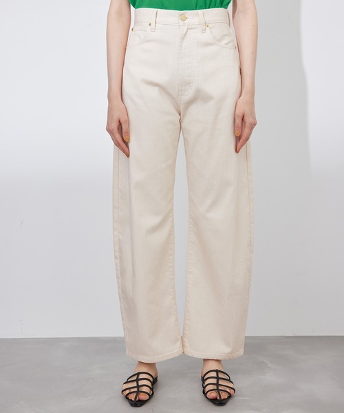 ROPE'（ロペ）の「【洗える】カーブラインカラーチノデニムパンツ（チノパンツ・レディース・ピンク系その他2/クリーム・36/38）」の19枚目の写真