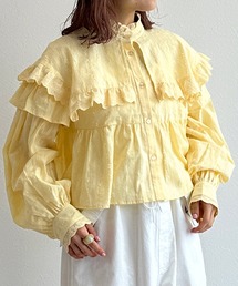 w closet | フリル切替スタンドカラーブラウス(シャツ/ブラウス)