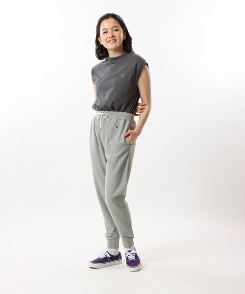 Champion(チャンピオン)の「【Champion/チャンピオン】レディース リバースウィーブ(R) ロングパンツ(その他パンツ・レディース・ネイビー/ブラック/ベージュ系その他3/グレー・MEDIUM/LARGE)」の3枚目の写真