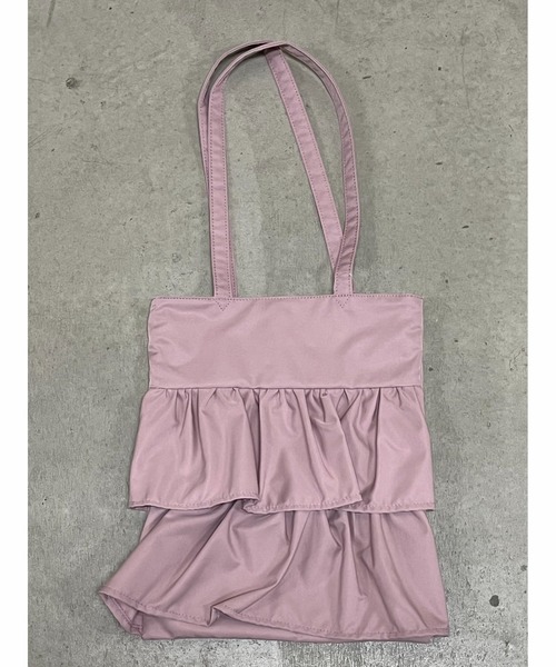 one way（ワンウェイ）の「ティアードフリルトート（トートバッグ・レディース・ブラック/ベージュ/ライトピンク/ライトブルー/イエロー・FREE）」の5枚目の写真