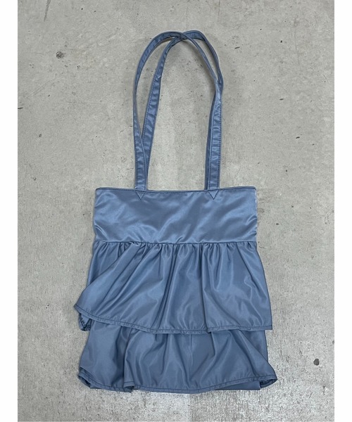 one way（ワンウェイ）の「ティアードフリルトート（トートバッグ・レディース・ブラック/ベージュ/ライトピンク/ライトブルー/イエロー・FREE）」の3枚目の写真