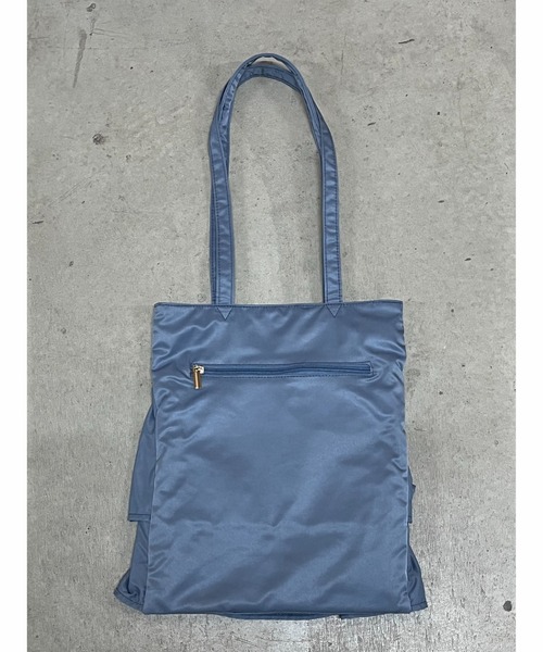 one way（ワンウェイ）の「ティアードフリルトート（トートバッグ・レディース・ブラック/ベージュ/ライトピンク/ライトブルー/イエロー・FREE）」の6枚目の写真