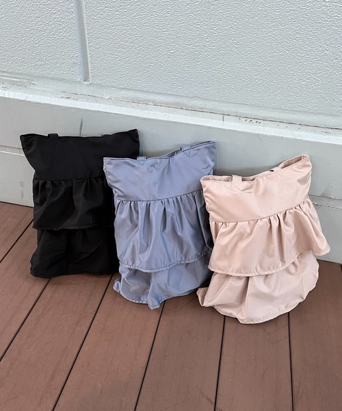 one way（ワンウェイ）の「ティアードフリルトート（トートバッグ・レディース・ブラック/ベージュ/ライトピンク/ライトブルー/イエロー・FREE）」の18枚目の写真