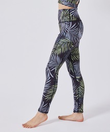 【UV】CREORAリーフ柄スポーツレギンス