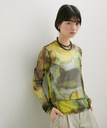 ADAM ET ROPE' | チュールプリント2WAYカーディガン(カーディガン/ボレロ)