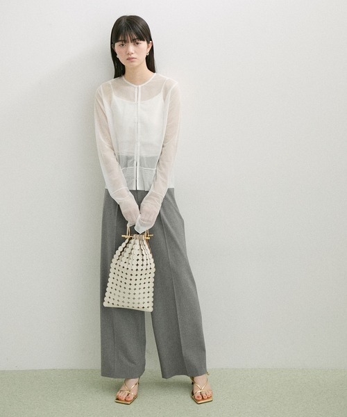 チュールプリント2WAYカーディガン