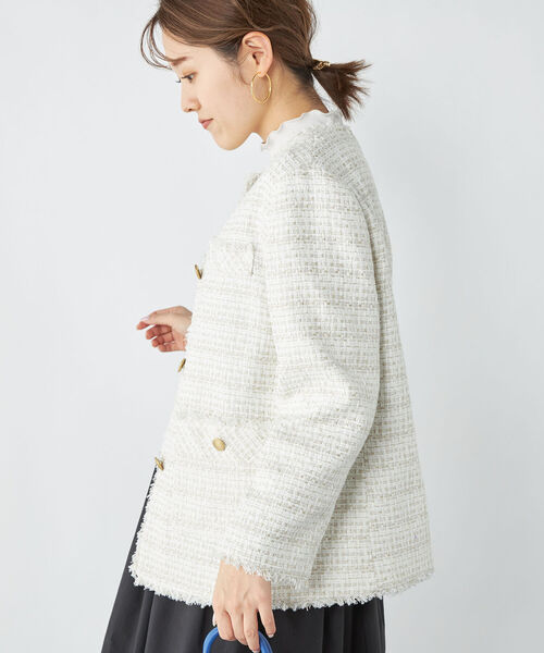 ノーリーズ★コットンベースツイードジャケット NOLLEY'S（ノーリーズ）の「コットンベースツイードジャケット（ノー