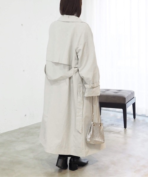 tiptop（ティップトップ）の「スタンドカラーコート（その他アウター・レディース・アイボリー/グレイッシュベージュ・FREE）」の19枚目の写真