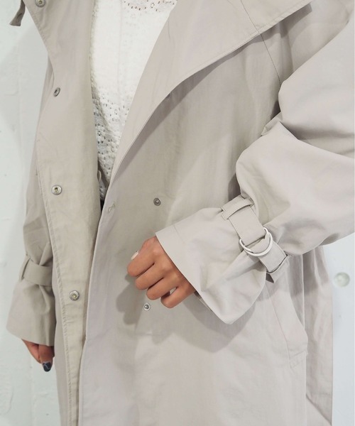tiptop（ティップトップ）の「スタンドカラーコート（その他アウター・レディース・アイボリー/グレイッシュベージュ・FREE）」の9枚目の写真