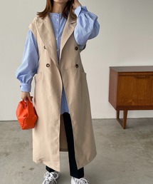 210nouve | ロングトレンチジレ(トレンチコート)