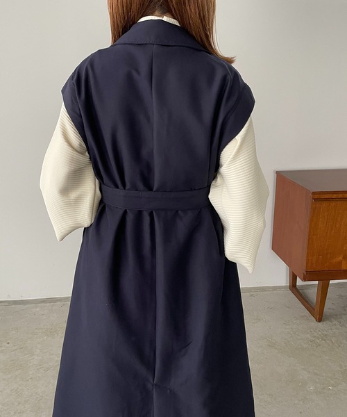 210nouve（トゥージュヌーブ）の「ロングトレンチジレ（トレンチコート・レディース・アイボリー/ベージュ/ネイビー・FREE）」の15枚目の写真