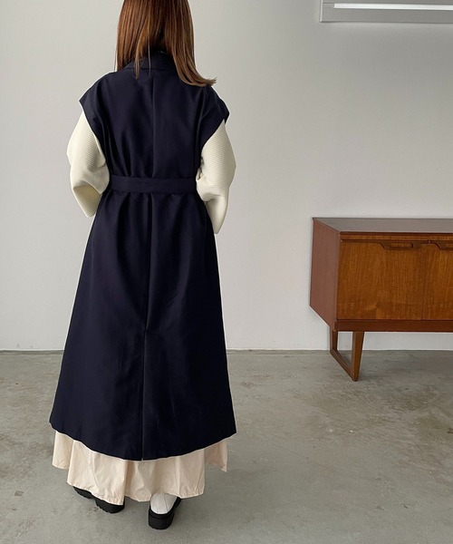 210nouve（トゥージュヌーブ）の「ロングトレンチジレ（トレンチコート・レディース・アイボリー/ベージュ/ネイビー・FREE）」の10枚目の写真