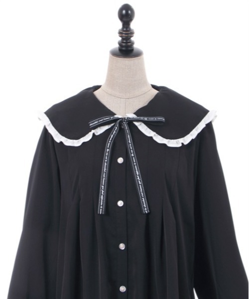 axes femme POETIQUE（アクシーズファムポエティック）の「メッセージリボンビッグ襟ワンピース（ワンピース・レディース・ブルー/ピンク/ブラック・MEDIUM）」の21枚目の写真