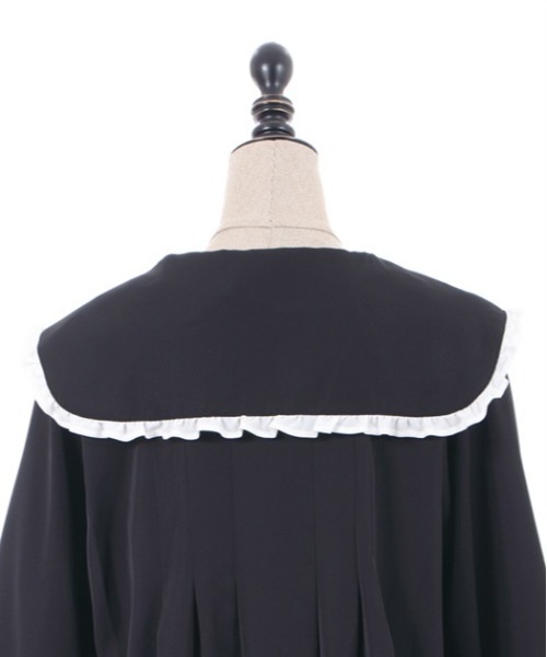 axes femme POETIQUE（アクシーズファムポエティック）の「メッセージリボンビッグ襟ワンピース（ワンピース・レディース・ブルー/ピンク/ブラック・MEDIUM）」の18枚目の写真