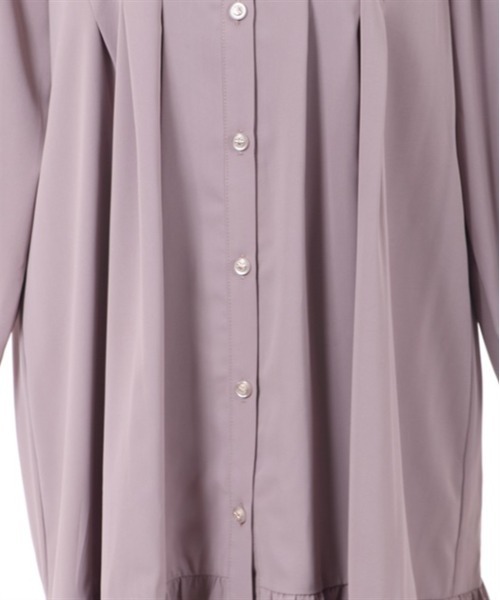 axes femme POETIQUE（アクシーズファムポエティック）の「メッセージリボンビッグ襟ワンピース（ワンピース・レディース・ブルー/ピンク/ブラック・MEDIUM）」の10枚目の写真