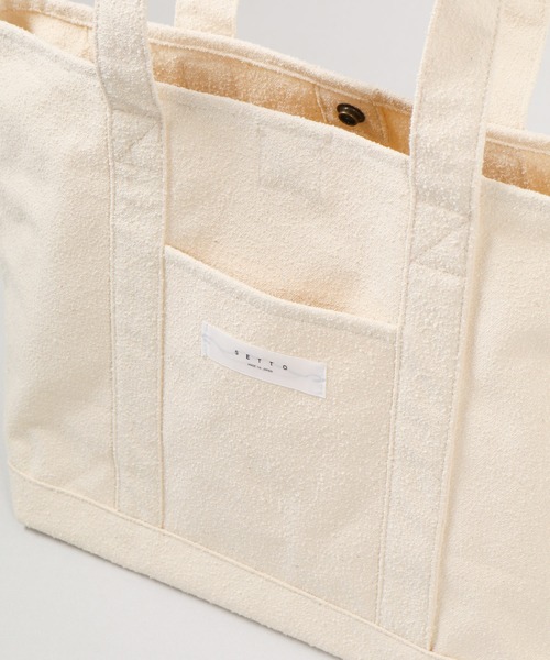 SETTO（セット）の「DAILY　TOTE：倉敷帆布トートバッグ（トートバッグ・レディース・ホワイト/ブラック・M/S）」の13枚目の写真