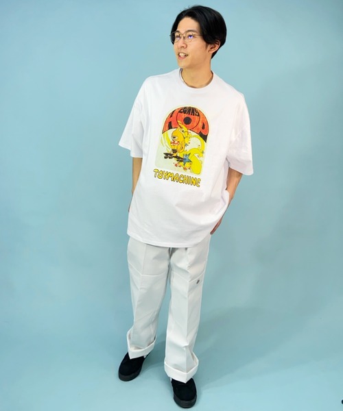 TOY　MACHINE（トイ　マシーン）の「【ムラサキスポーツ別注】TOY MACHINE/トイマシーン オーバーサイズ フロントプリントTシャツ/グラフィックT クルーネックTシャツ MTMSDST8（Tシャツ/カットソー・メンズ・カーキ/ホワイト系その他3/ブラック系その他4・M/L/XL）」の7枚目の写真