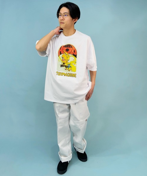 TOY　MACHINE（トイ　マシーン）の「【ムラサキスポーツ別注】TOY MACHINE/トイマシーン オーバーサイズ フロントプリントTシャツ/グラフィックT クルーネックTシャツ MTMSDST8（Tシャツ/カットソー・メンズ・カーキ/ホワイト系その他3/ブラック系その他4・M/L/XL）」の8枚目の写真
