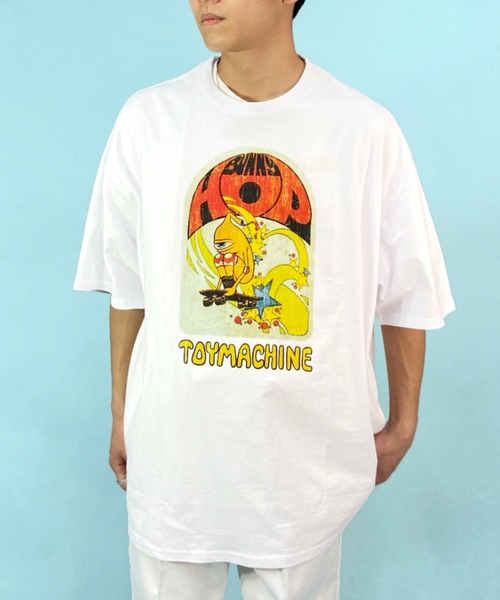 TOY　MACHINE（トイ　マシーン）の「【ムラサキスポーツ別注】TOY MACHINE/トイマシーン オーバーサイズ フロントプリントTシャツ/グラフィックT クルーネックTシャツ MTMSDST8（Tシャツ/カットソー・メンズ・カーキ/ホワイト系その他3/ブラック系その他4・M/L/XL）」の4枚目の写真