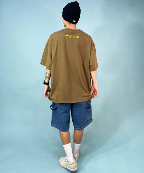 TOY　MACHINE（トイ　マシーン）の「【ムラサキスポーツ別注】TOY MACHINE/トイマシーン オーバーサイズ フロントプリントTシャツ/グラフィックT クルーネックTシャツ MTMSDST8（Tシャツ/カットソー・メンズ・カーキ/ホワイト系その他3/ブラック系その他4・M/L/XL）」の19枚目の写真