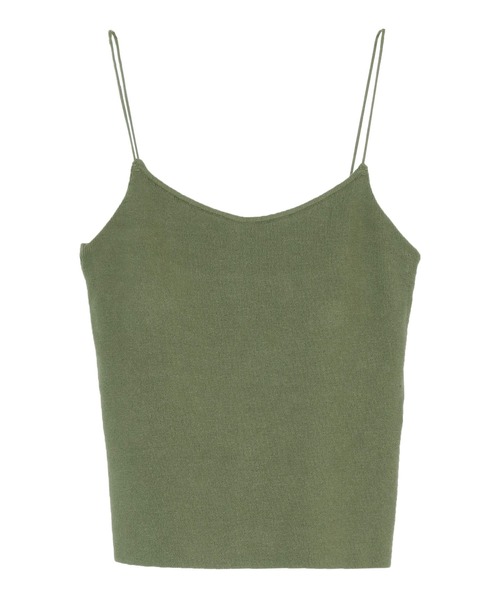 UR'S（ユアーズ）の「ｶｯﾌﾟ付ﾊﾞｯｸｵｰﾌﾟﾝﾆｯﾄｷｬﾐｿｰﾙ（キャミソール・レディース・オフホワイト/カーキ/ブラック・S/M）」の5枚目の写真