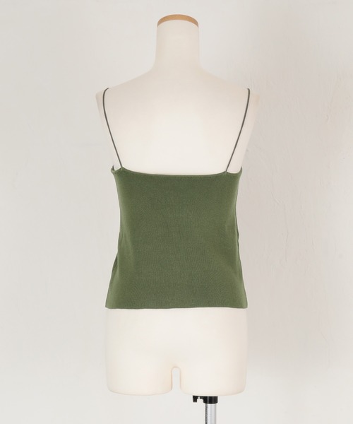 UR'S（ユアーズ）の「ｶｯﾌﾟ付ﾊﾞｯｸｵｰﾌﾟﾝﾆｯﾄｷｬﾐｿｰﾙ（キャミソール・レディース・オフホワイト/カーキ/ブラック・S/M）」の13枚目の写真