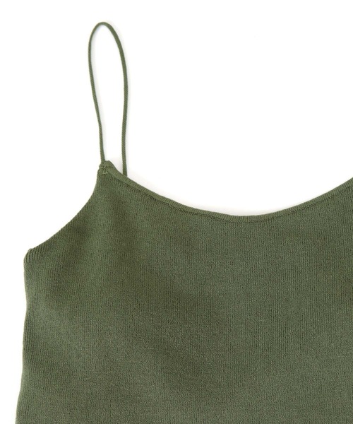 UR'S（ユアーズ）の「ｶｯﾌﾟ付ﾊﾞｯｸｵｰﾌﾟﾝﾆｯﾄｷｬﾐｿｰﾙ（キャミソール・レディース・オフホワイト/カーキ/ブラック・S/M）」の14枚目の写真