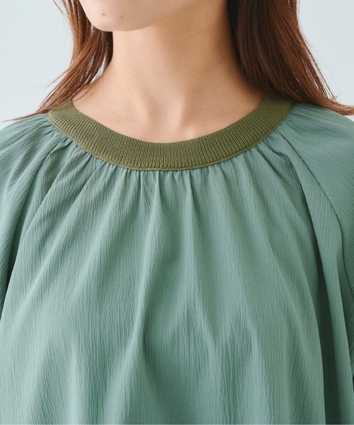 Chez toi（シェトワ）の「リブニット切替ギャザーブラウス（シャツ/ブラウス・レディース・アイボリー/チャコールグレー/カーキ・FREE）」の20枚目の写真