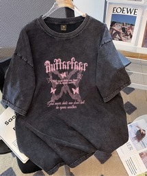 DEVICE（デバイス）の「ビッグシルエット ピグメント ジャンキープリント 韓国 ストリート y2k 古着風 オーバーサイズ ヴィンテージ ウォッシュ 半袖 Tシャツ（Tシャツ/カットソー）」