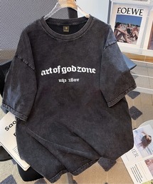 DEVICE（デバイス）の「ビッグシルエット ピグメント ジャンキープリント 韓国 ストリート y2k 古着風 オーバーサイズ ヴィンテージ ウォッシュ 半袖 Tシャツ（Tシャツ/カットソー）」