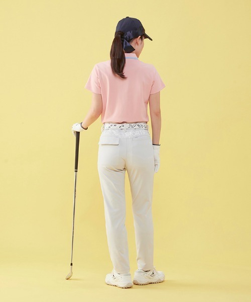 le coq sportif GOLF（ルコックスポルティフゴルフ）の「9分丈パンツ (吸汗速乾/ストレッチ/UV CUT(UPF15) ゴルフウエア レディース（その他パンツ・レディース・グレー/ネイビー/ホワイト/ピンク・9号/7号/11号/13号）」の14枚目の写真