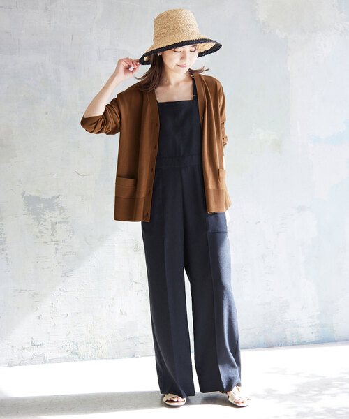 SLOBE IENA(スローブイエナ)の「アイスコットンVネックカーディガン(カーディガン/ボレロ・レディース・アイボリー/ピンク/ブラウン/グリーン/ネイビー/イエロー・FREE)」の13枚目の写真