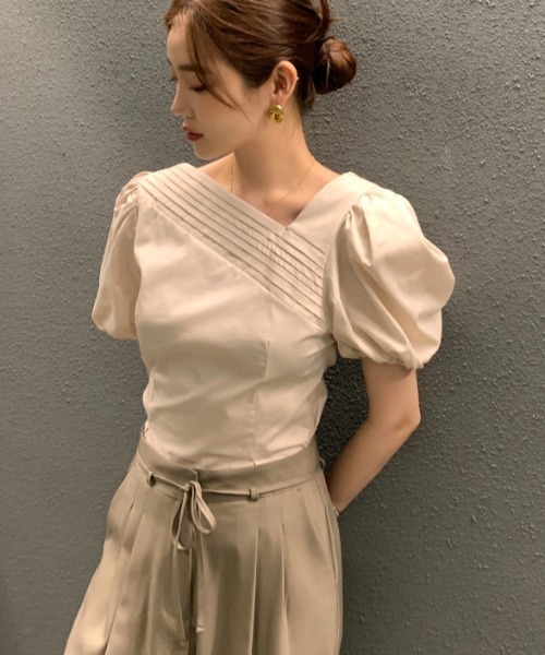 N.s（エヌドットエス）の「フロントタックブラウス（シャツ/ブラウス・レディース・ブラック/ブルー/ホワイト/ベージュ/ホワイト系その他・FREE）」の10枚目の写真