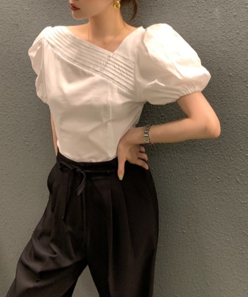 N.s（エヌドットエス）の「フロントタックブラウス（シャツ/ブラウス・レディース・ブラック/ブルー/ホワイト/ベージュ/ホワイト系その他・FREE）」の12枚目の写真
