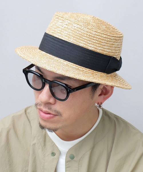Ruben（ルーベン）の「麦わら カンカン帽 / ストローハット（ハット・メンズ・ベージュ/ブラック・FREE）」の16枚目の写真