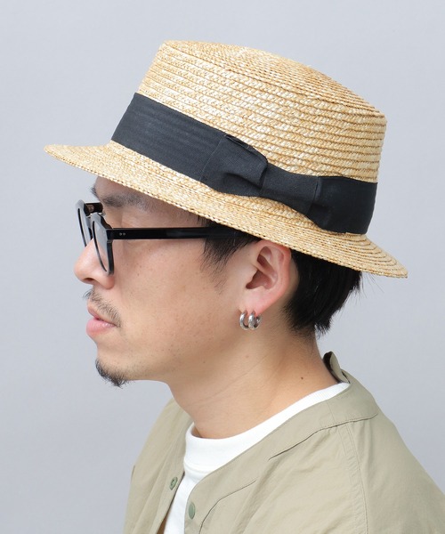 Ruben（ルーベン）の「麦わら カンカン帽 / ストローハット（ハット・メンズ・ベージュ/ブラック・FREE）」の17枚目の写真