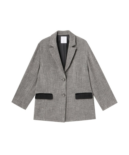 MECRE(メクル)の「ノンウールツィードテーラージャケット(テーラードジャケット・レディース・グレー/ブラック・S/M)」の18枚目の写真