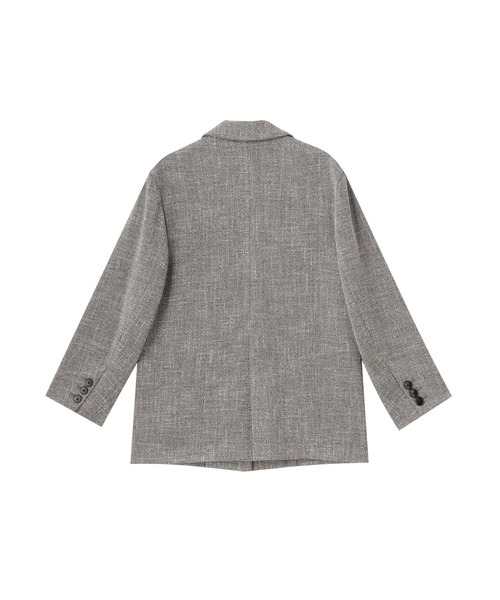 MECRE(メクル)の「ノンウールツィードテーラージャケット(テーラードジャケット・レディース・グレー/ブラック・S/M)」の15枚目の写真