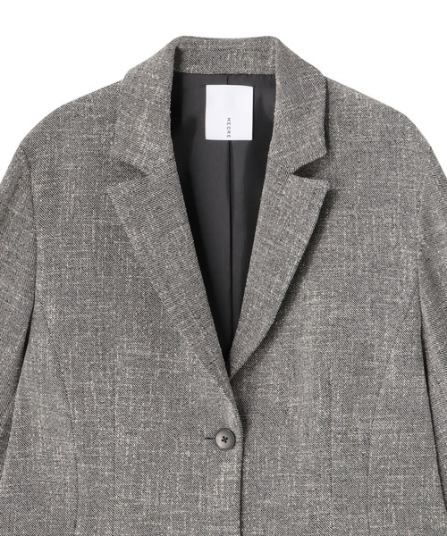 MECRE(メクル)の「ノンウールツィードテーラージャケット(テーラードジャケット・レディース・グレー/ブラック・S/M)」の6枚目の写真